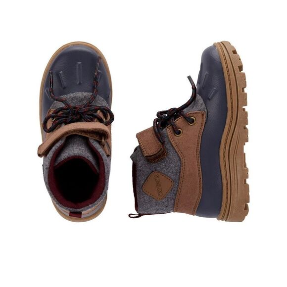 Carters Duck Boots Navy/Grey/Brown NWT IN BOX - Picture 1 of 13